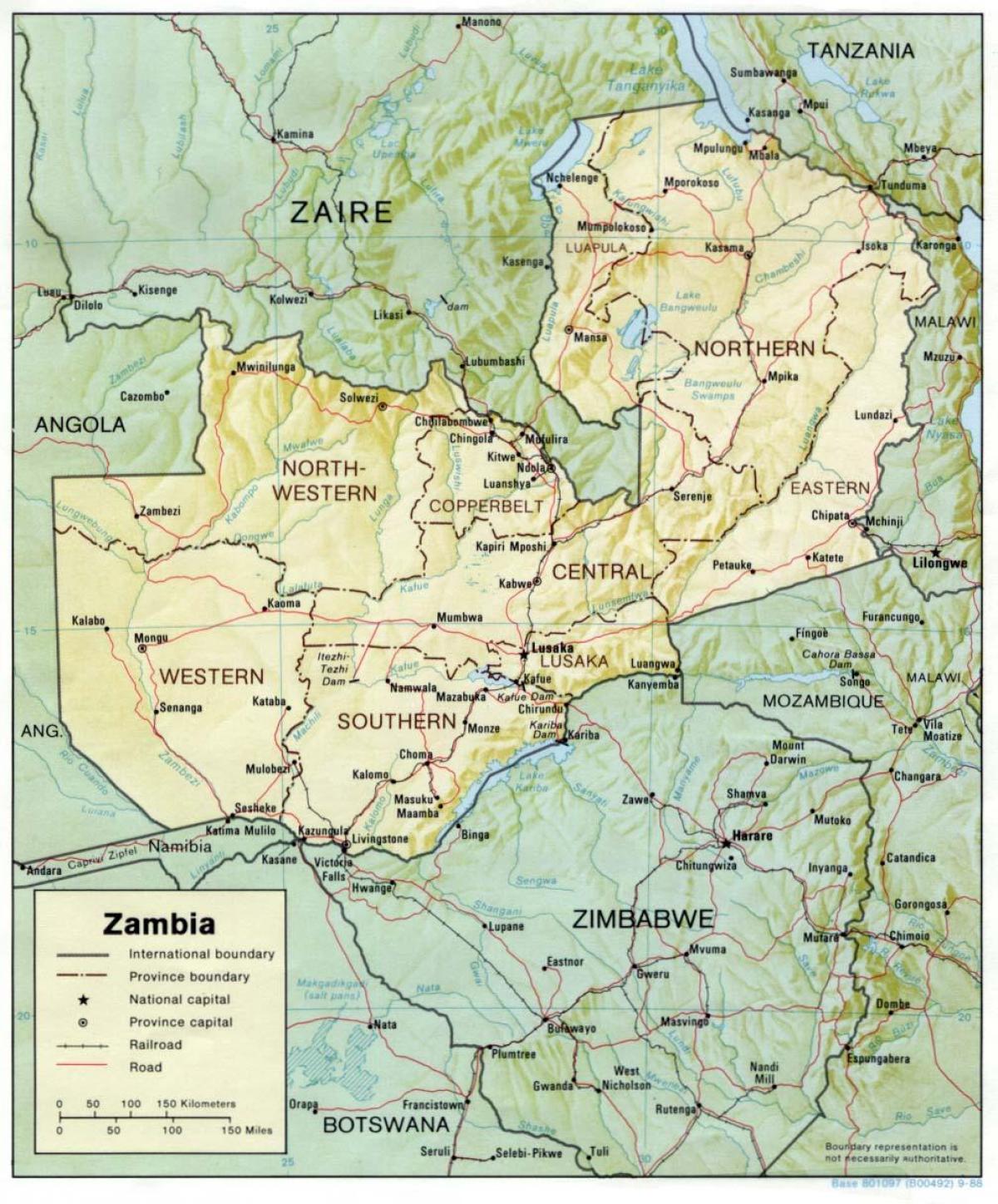 Mapa de Zàmbia climàtic