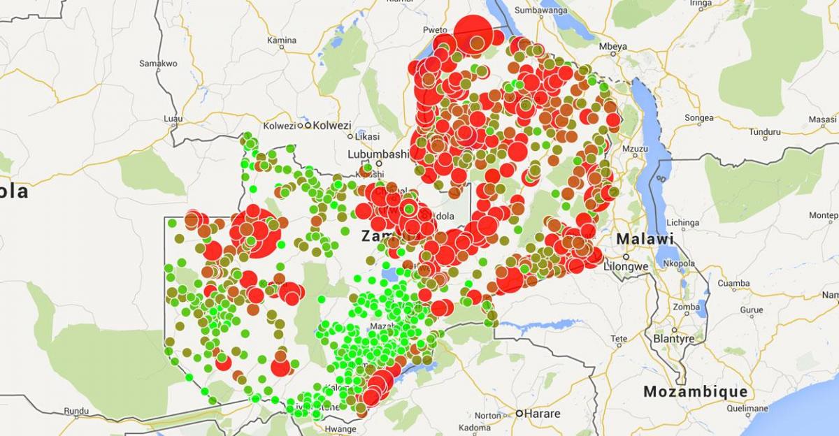 Mapa de Zàmbia la malària